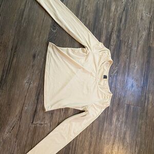 SHEIN Cream women Long Sleeve Shirt